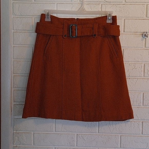 Merona Dresses & Skirts - Merona orange a-line lined and belted skirt